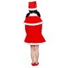 KIRALOVE - Déguisement Père Noël pour fille, déguisement pour carnaval, Halloween, cosplay, rouge et blanc, robe de fête Tai