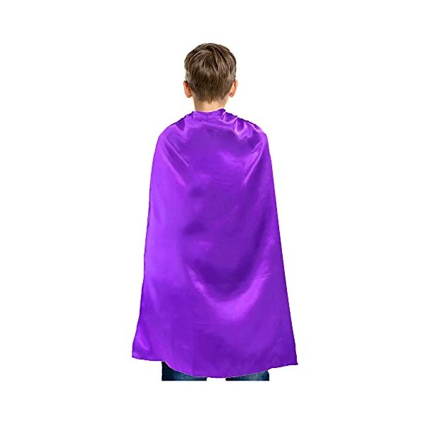 TOPTIE Lot de 10 capes Superhero en satin, costumes dHalloween et robe pour enfants et adultes