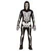 "SKELETON" hooded jumpsuit, gloves - M 