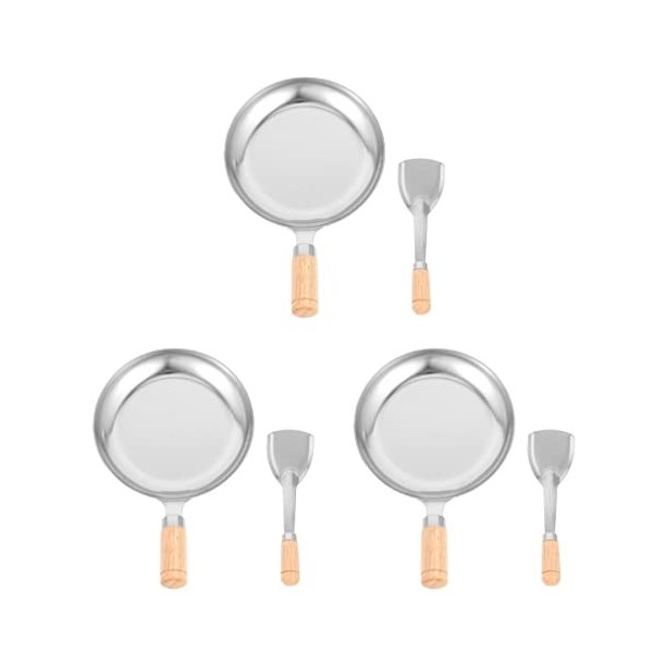 TOYANDONA 3 Ensembles Ustensiles De Cuisine pour Enfants Jouets De Jeu De Rôle pour Les Enfants Casserole Doeufs Petits Pots