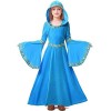 Feynman Costume médiéval pour enfant fille - Renaissance Anoblesse Palais Princesse Robe Halloween victorienne Reine Costume 