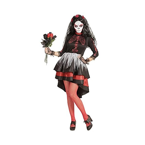 "DIA DE LOS MUERTOS BRIDE" dress, flower veil - XS 