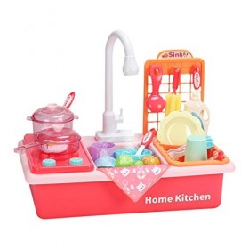 Qepakui Évier De Cuisine Jouets, Faire Semblant De Jouer Laver Cuisine Jouets Lave-Vaisselle Couper Enfant Jeu Dimitation Év