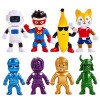 Puruuige 8 Pièces/Ensemble Stumble Guys Jouets Figurines 2.6 Q Ver modèle Anime Figurine PVC Mini décoration de gâteau Ense