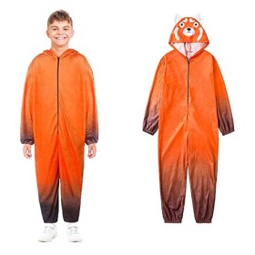Costume de panda rouge Fnaf pour enfants Mei Mei Mei Panda rouge raton laveur, costume de cosplay en peluche pour enfants et 