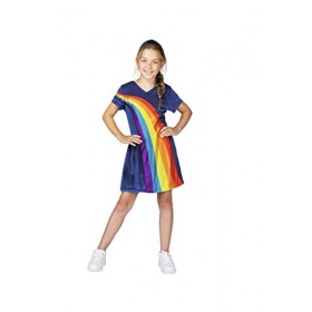 K3 déguisement - robe habillée bleu arc-en-ciel 6/8 ans - taille 134