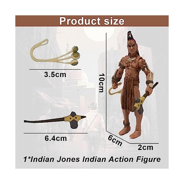 Tomicy Figurine Indiana Jones Collection Aventure 10cm Jouet Figurine articulée daction de laventurier légendaire