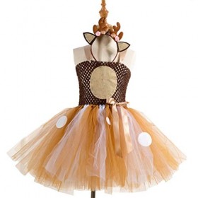 Amosfun Costume de cerf pour filles - Tutu - Ensemble de robes de Noël - Tenue danniversaire