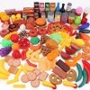 KaeKid Ensemble de 137 pièces pour la cuisine pour enfants, assortiment de jouets, accessoires de cuisine pour enfants à part