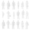 OTOTEC 100pcs 1: 300 Personnes Blanches Figurines Non Peintes Modèles de Personnages Miniatures Exquis Accessoires Décoratifs
