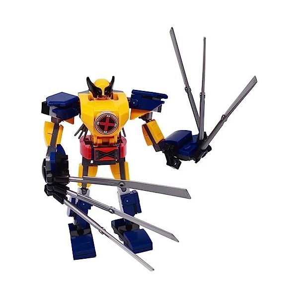 FISAPBXC Wolverine Mecha Mecha Blocs de Construction pour Enfants Jouets - à Collectionner Garçons et Filles 6+ Idées Cadeaux