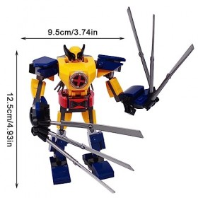 FISAPBXC Wolverine Mecha Mecha Blocs de Construction pour Enfants Jouets - à Collectionner Garçons et Filles 6+ Idées Cadeaux