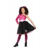 Smiffys 51642M L.O.L Surprise Spice Costume de diable pour fille, rose et noir, M-âge 7-9 ans