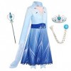 IBTOM CASTLE Costume de princesse Cendrillon Sofia Rapunzel, pour enfant, robe longue pour fête, cosplay, carnaval, demoisell