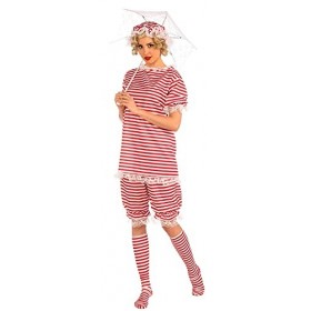 Bristol Novelty AC556 Beachside Bettie Maillot de bain Blanc Taille 38-42