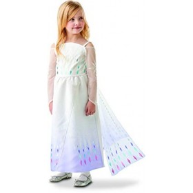 Rubies - Déguisement Luxe Epilogue Officiel - Elsa La Reine des Neiges 2, enfant, I-300779L, Taille L 7 à 8 ans