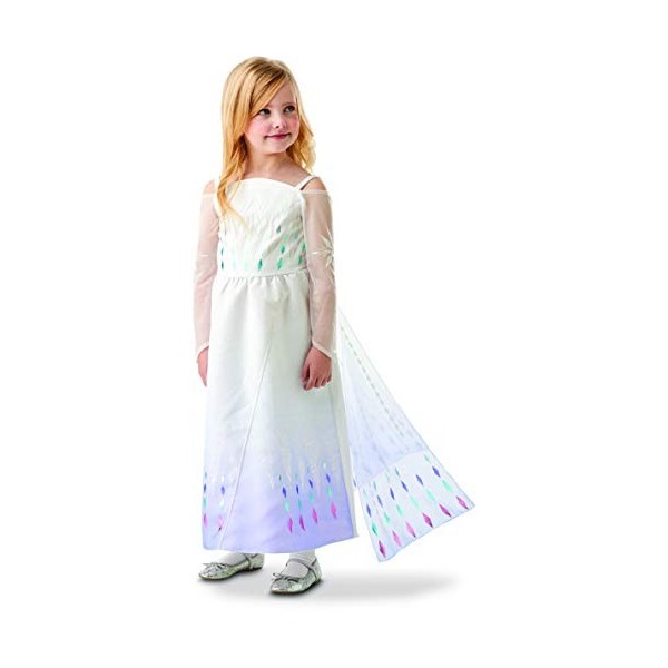 Rubies - Déguisement Luxe Epilogue Officiel - Elsa La Reine des Neiges 2, enfant, I-300779L, Taille L 7 à 8 ans