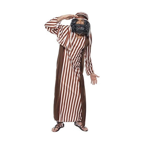Smiffys Costume de berger, Brun, avec robe et coiffe