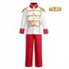 IBTOM CASTLE Deguisement Garcon Déguisement Prince Charmant Halloween Enfants Prince Médiéval Costume Noël Carnaval Cosplay F