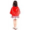 KIRALOVE - Costume Petit Chaperon Rouge Carnaval Conte de Fées Rouge Fille Taille L 6 7 ans Idée Cadeau Fête