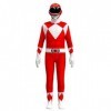 Tlarsun Costume de Ranger rouge pour garçons et filles de 4 à 6 ans