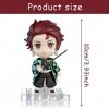 ZGCXRTO Action Figurine Tanjiro Anime Q Version Cake Topper,Tueur de Démon Anime Figurines Jouet Modèle Gateau Décoration pou