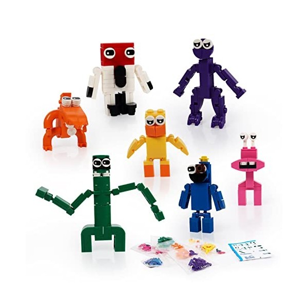 Rainbow Friends Jouets, 7pcs Figurine Set, Rainbow Toys, Figurines de Personnage, Mini Figurines pour Desk Ornaments, Le pour