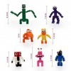 Rainbow Friends Jouets, 7pcs Figurine Set, Rainbow Toys, Figurines de Personnage, Mini Figurines pour Desk Ornaments, Le pour