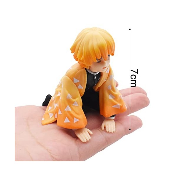 XRHOT Figurine Agatsuma Zenitsu, Figurines D’Anime Figurines de Personnages D’Anime Objets de Collection de Fans pour Enfants