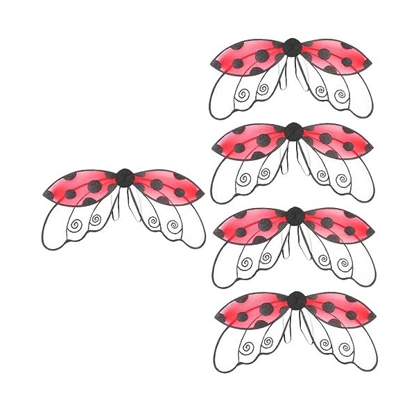 Toyvian 5 Pièces Ailes De Coccinelle Jouets Volants Pour Enfants Âgés De 4 À 8 Ans Ailes De Fée Coccinelle Jouets De Coccinel