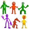 Lot de 6 Rainbow Friends Mini Figurines,Rainbow Friends Cupcake Figure Jouets,Rainbow Friends Figurine Set,Decoration Gâteau 