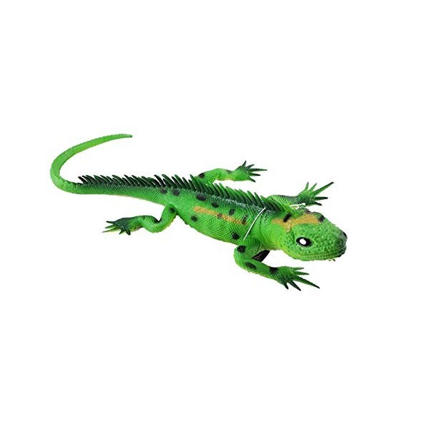 Yitaocty - Grand lézard en caoutchouc vert - Modèle réaliste - Figurine danimal reptile - Jouet effrayant - Jouet effrayant 