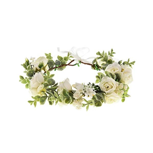 Vividsun Couronne de Fleurs en Eucalyptus pour Mariage Vert Free Vert