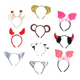 FRCOLOR 30 Pièces Robe Pour Tenues De Jeu De Rôle Costume De Zèbre Fournitures De Fête Pour Adultes Bandeau DOreille De Zèbr