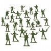Petits Soldats en Plastique Vert I Lot de 24 I Pochette Surprise Anniversaire Garcon I Figurines Militaire I Jouets Guerre Mo