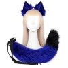 Ensemble de déguisement de simulation danimaux à deux éléments pour cosplay, queue de renard, queue de loup, oreilles danim