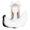 Ensemble de déguisement de simulation danimaux à deux éléments pour cosplay, queue de renard, queue de loup, oreilles danim