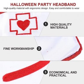 minkissy Fournitures De Fête DHalloween Infirmière Chapeau Bandeau Halloween Infirmière Bandeau 36 Pièces Costume Infirmière