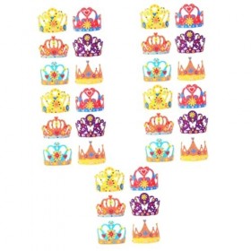 minkissy 30 Ensembles De Chapeaux De Couronne De Bricolage pour Les Enfants Couronne pour Les Enfants Ensemble De Jeu Couronn