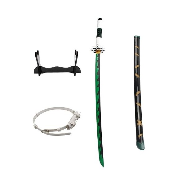 Himesi Shinazugawa Sanemi Katana, Épées De Samouraï en Bambou 75/100cm, pour lanniversaire dhalloween, Jouet pour Enfants D