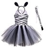 Enfants Bébé Fille Halloween Jungle Animal Costume Tigre/Léopard/Vaches/Zèbre/Girafe Déguisements Tutu avec Bandeau Queue 3PC