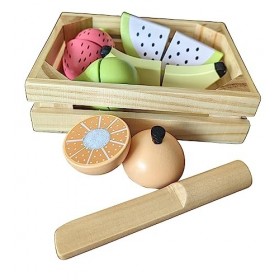 Jouet de cuisine Fruits pour enfants en bois, accessoires de cuisine pour enfants, coupe de fruits, jouet éducatif, cadeau po