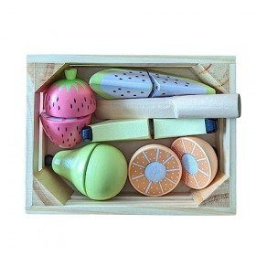 Jouet de cuisine Fruits pour enfants en bois, accessoires de cuisine pour enfants, coupe de fruits, jouet éducatif, cadeau po