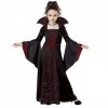 Rubu22a Robe Vampirin pour fille - Costume dHalloween - Halloween - Doux ou aigre - Jeu de rôle - Cosplay A4 Vin, 140 
