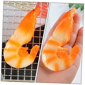 Abaodam 8 Pièces Simulation Modèle De Crevette De Mer Jouet pour Enfants Jouets Alimentaires Fausses Crevettes Modèle De Nour