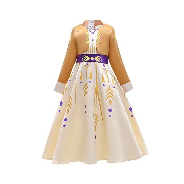 IBTOM CASTLE Costume de princesse Cendrillon Sofia Rapunzel, pour enfant, robe longue pour fête, cosplay, carnaval, demoisell