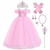 IMEKIS Déguisement de princesse Cendrillon pour fille - Costume de papillon - Pour anniversaire, Halloween, Noël, carnaval, c