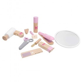 Acouto Les Enfants Font Semblant de Jouet de Coiffeur, Jouet de Cheveux de beauté en Bois Outil de Coiffure Jouet Simulation 