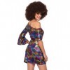 Leg Avenue- Disco Chick Dress Adult Sized Costumes, 85588-10105-Sml/Med-Multicolor, Multicolore, S/M EUR 38-40 