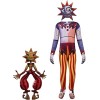 RUIZE Déguisement Cosplay FNAF, Personnage de Jeu Sundrop Moondrop Clown Uniforme de déguisement, Horror Themed Five Nights F